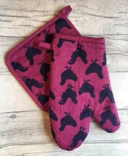 SUPER QUALITY SINGLE OVEN GLOVES MITT 100% COTTON KITCHEN COOKING GLOVES