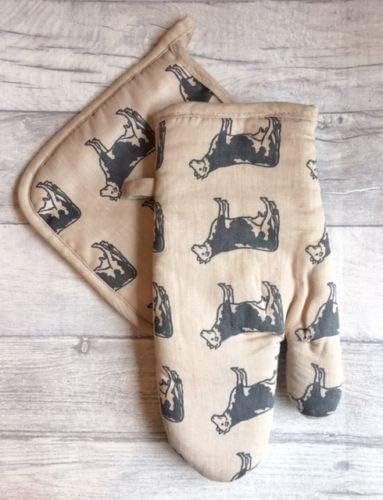 SUPER QUALITY SINGLE OVEN GLOVES MITT 100% COTTON KITCHEN COOKING GLOVES