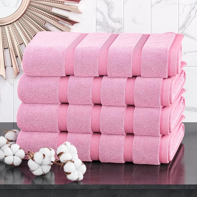 Luxury Towel Set 100% Cotton 4 Piece Bath Towel Set Bath Towel Bale 500 GSM.