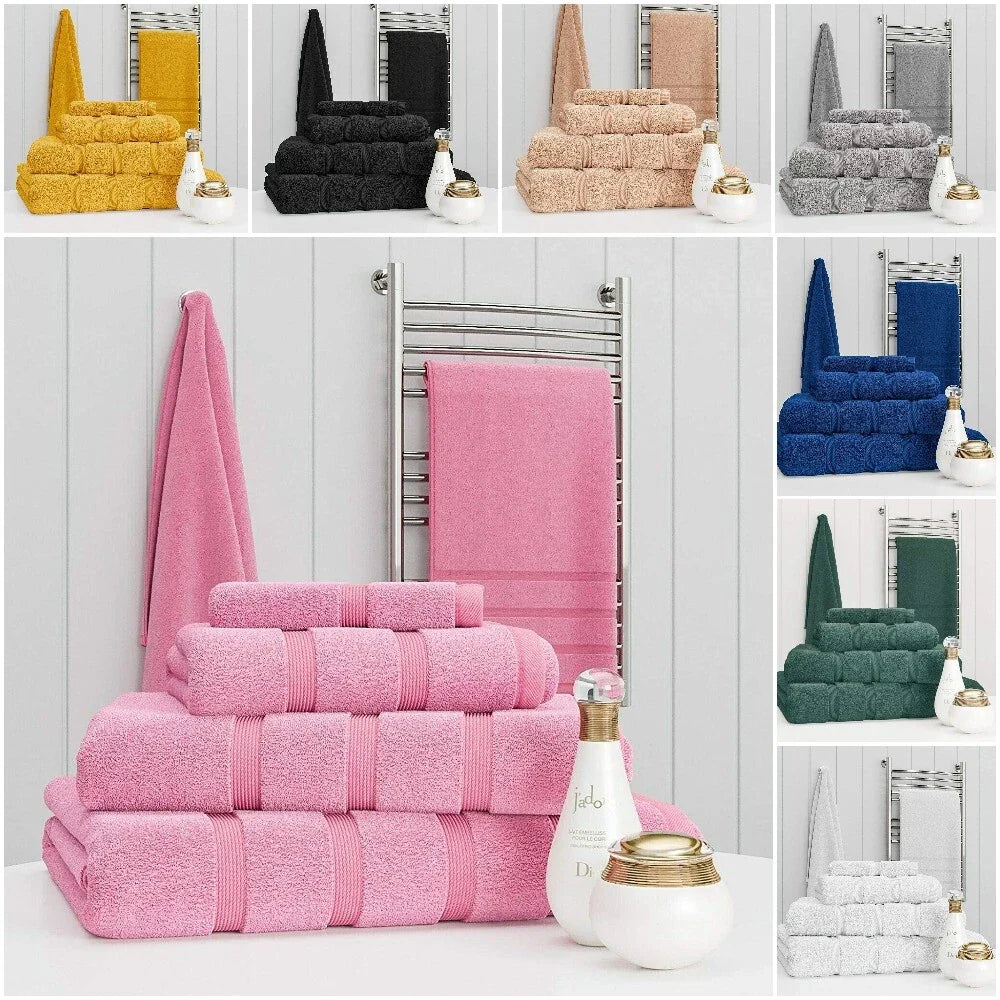 Premium 4 Piece Cotton Towel Bale – Ultra Soft, 500 GSM Luxury Bathroom Set